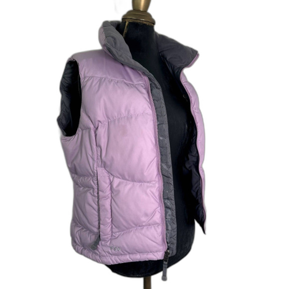 The North Face Women’s Lavender Puffer Vest Goose Down Size Small S/P Minor Flaw - Picture 3 of 10